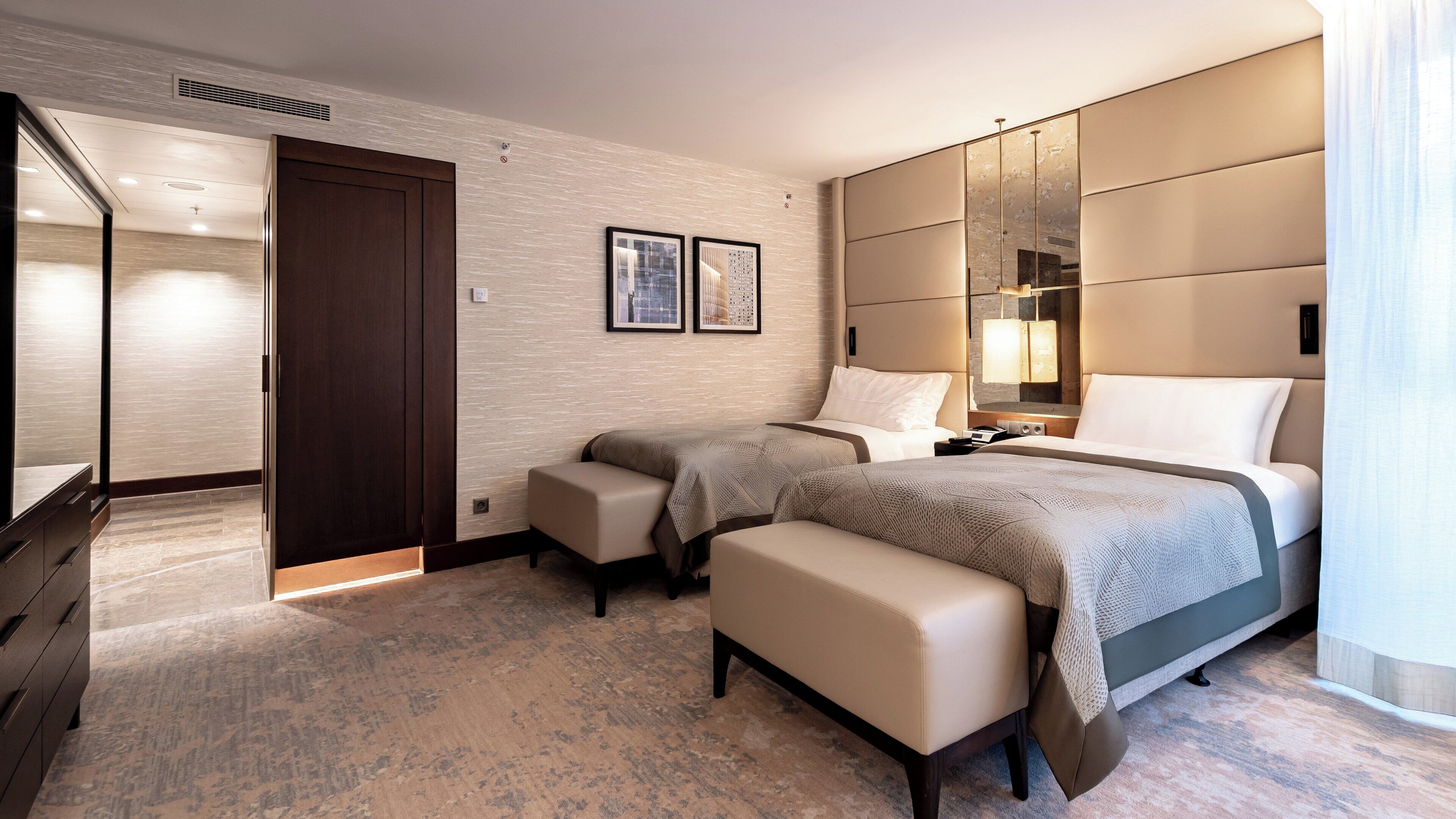Premium Room, 2 Twin Beds | Minibar, in-room safe, desk, laptop workspace