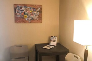 Individually furnished, laptop workspace, blackout curtains