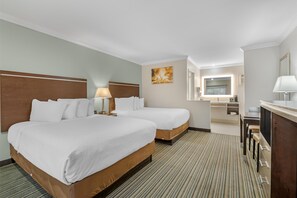 Standard Room, 2 Queen Beds, Non Smoking, Refrigerator & Microwave | In-room safe, desk, laptop workspace, iron/ironing board - Best Western Courtesy Hotel - Anaheim Resort Amusement Park (Anaheim)