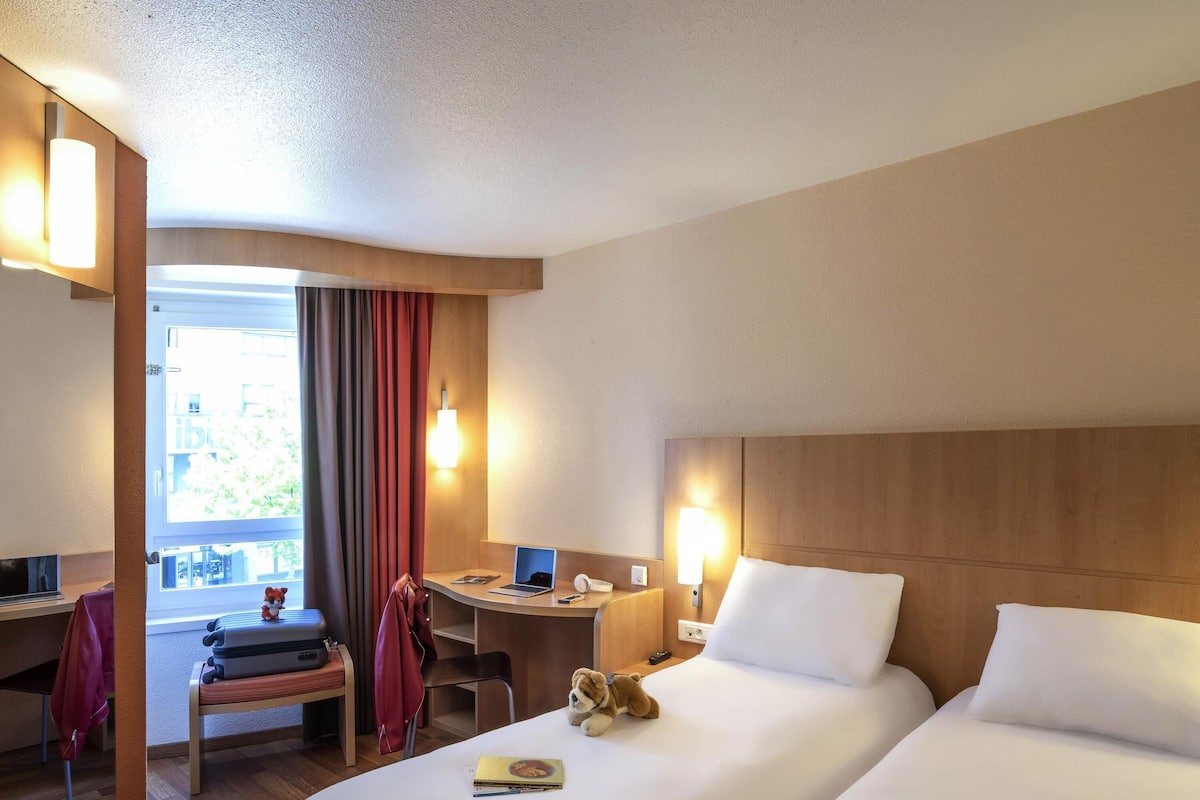 In-room safe, desk, laptop workspace, blackout curtains