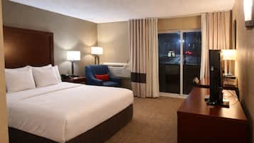 Room, 1 King Bed, Non Smoking, Balcony | In-room safe, desk, laptop workspace, blackout curtains