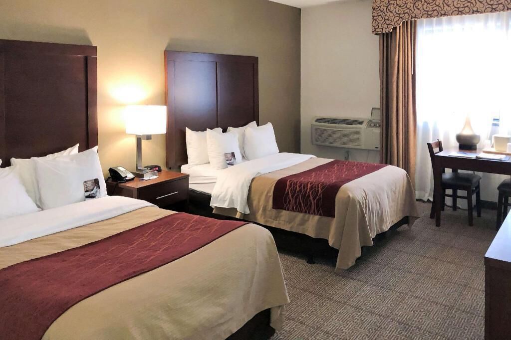 In-room safe, desk, laptop workspace, blackout drapes