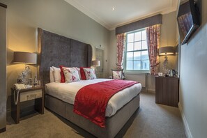 Individually decorated, individually furnished, desk, laptop workspace - The Kings Head Hotel, Richmond, North Yorkshire (Richmond)