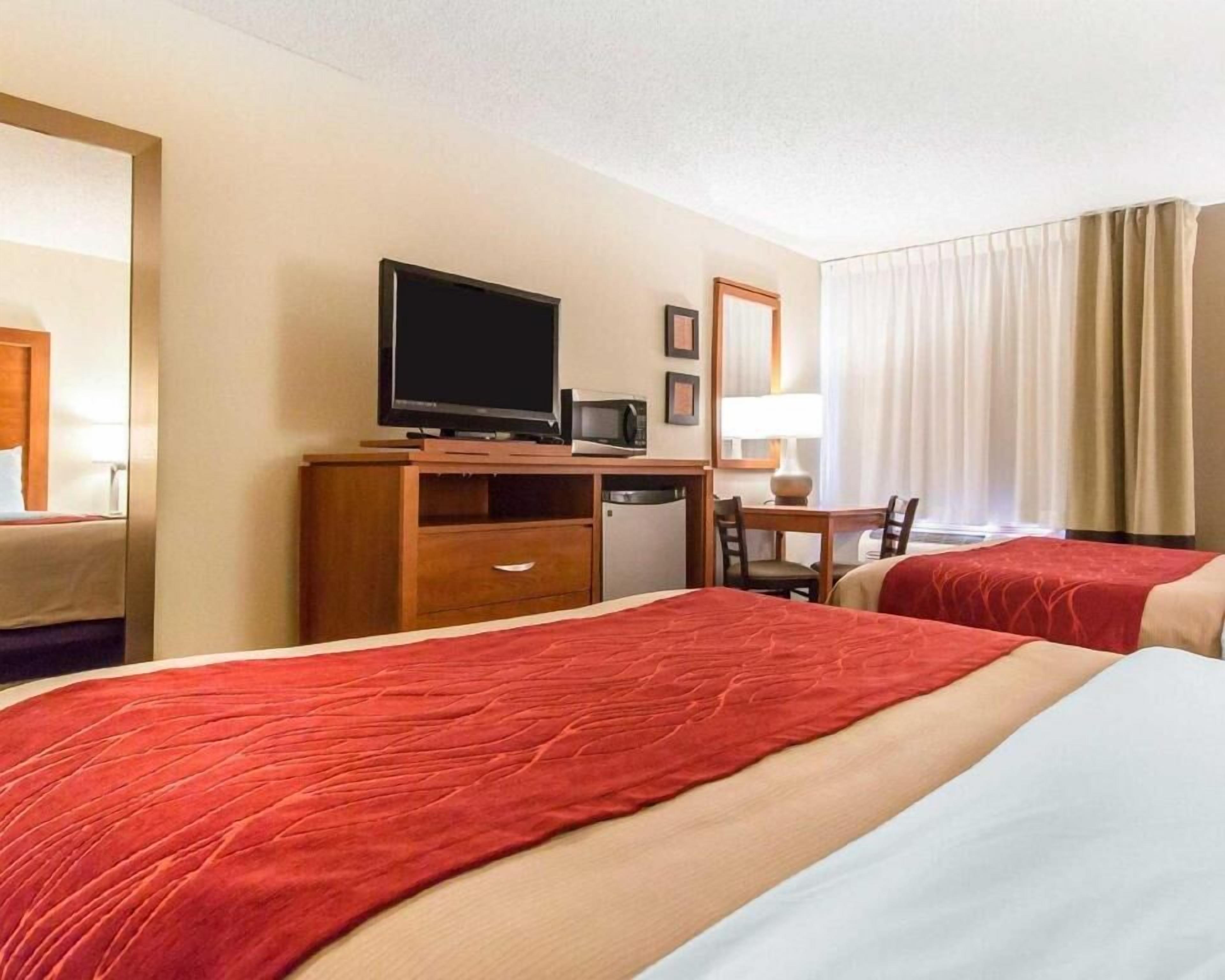 Premium bedding, blackout drapes, iron/ironing board, free WiFi