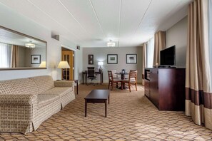 Premium bedding, down comforters, pillowtop beds, in-room safe
