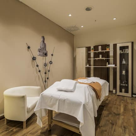 Sauna, body treatments, hot stone massages, deep-tissue massages