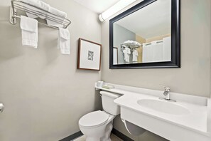 Hair dryer, towels