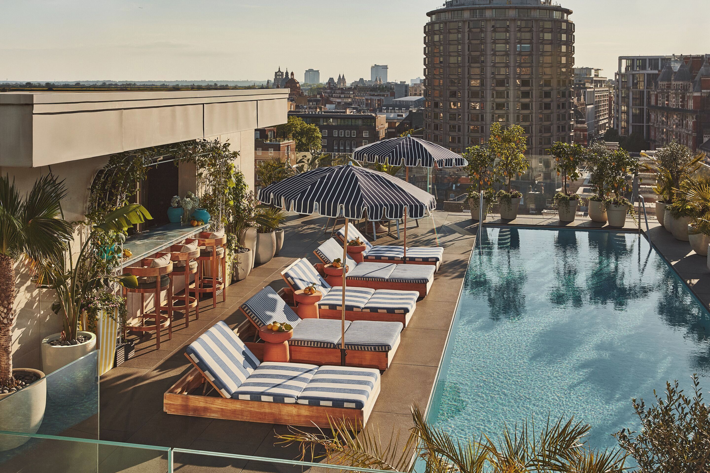 Indoor pool, seasonal outdoor pool, free pool cabanas, pool loungers