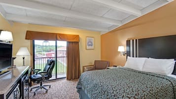 Desk, blackout curtains, free cots/infant beds, free WiFi