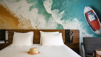 Ropa de cama de alta calidad y minibar