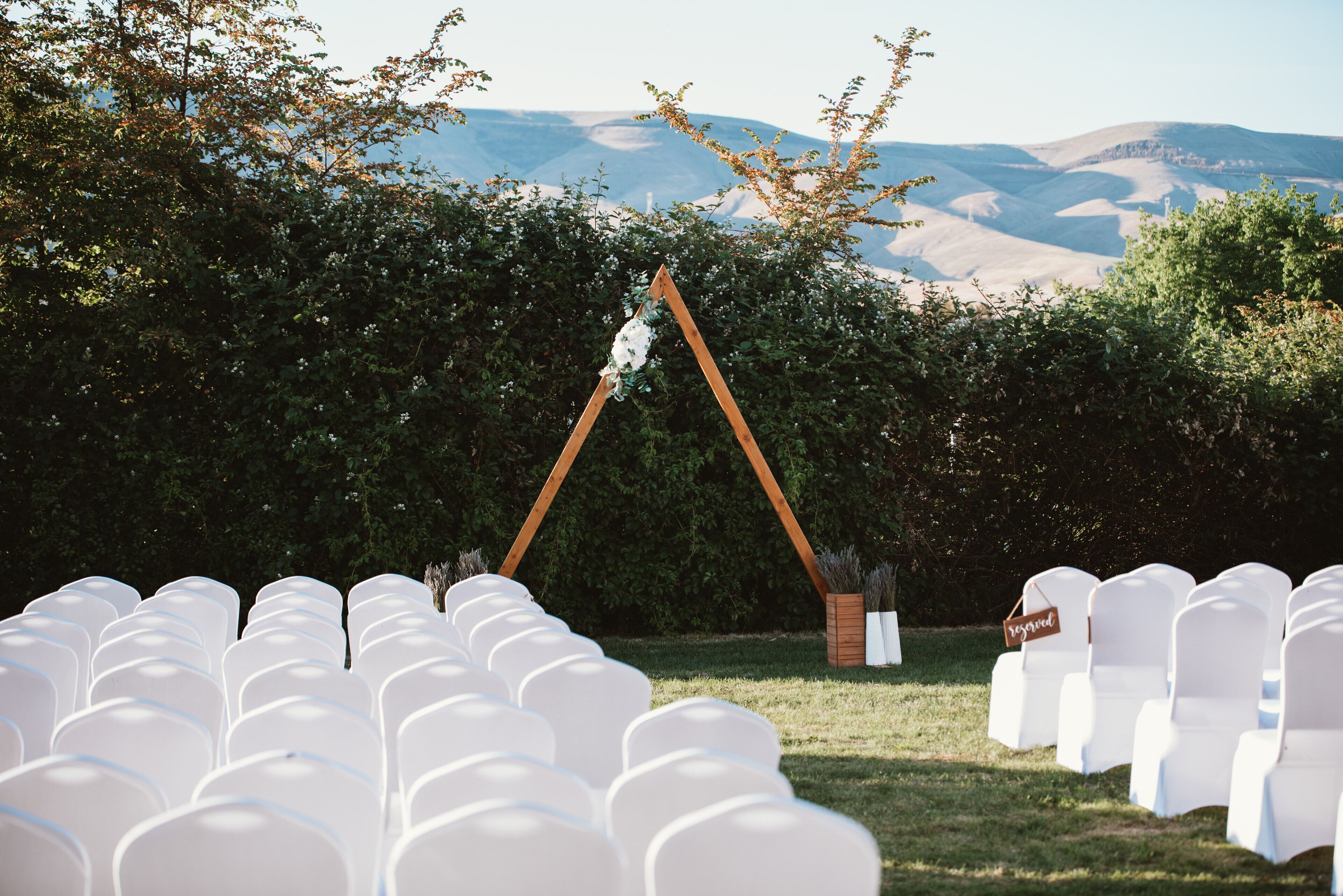 Outdoor wedding area