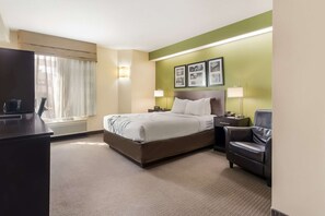 Desk, blackout curtains, iron/ironing board, cots/infant beds