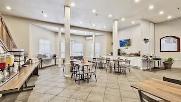 Free daily buffet breakfast
