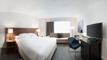 Premium bedding, down comforters, pillowtop beds, in-room safe