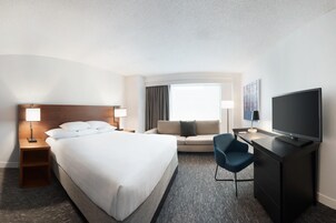 Premium bedding, down comforters, pillowtop beds, in-room safe