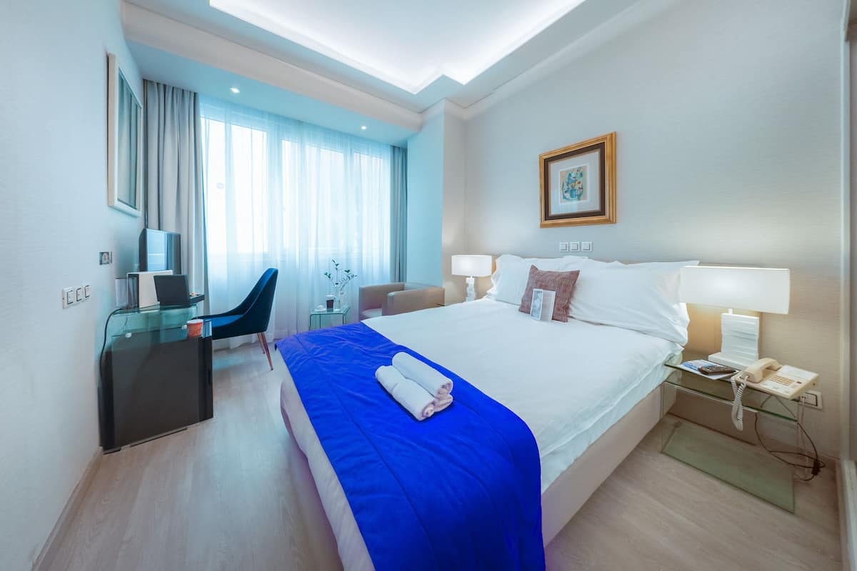 Budget Double Room | Premium bedding, minibar, in-room safe, individually decorated