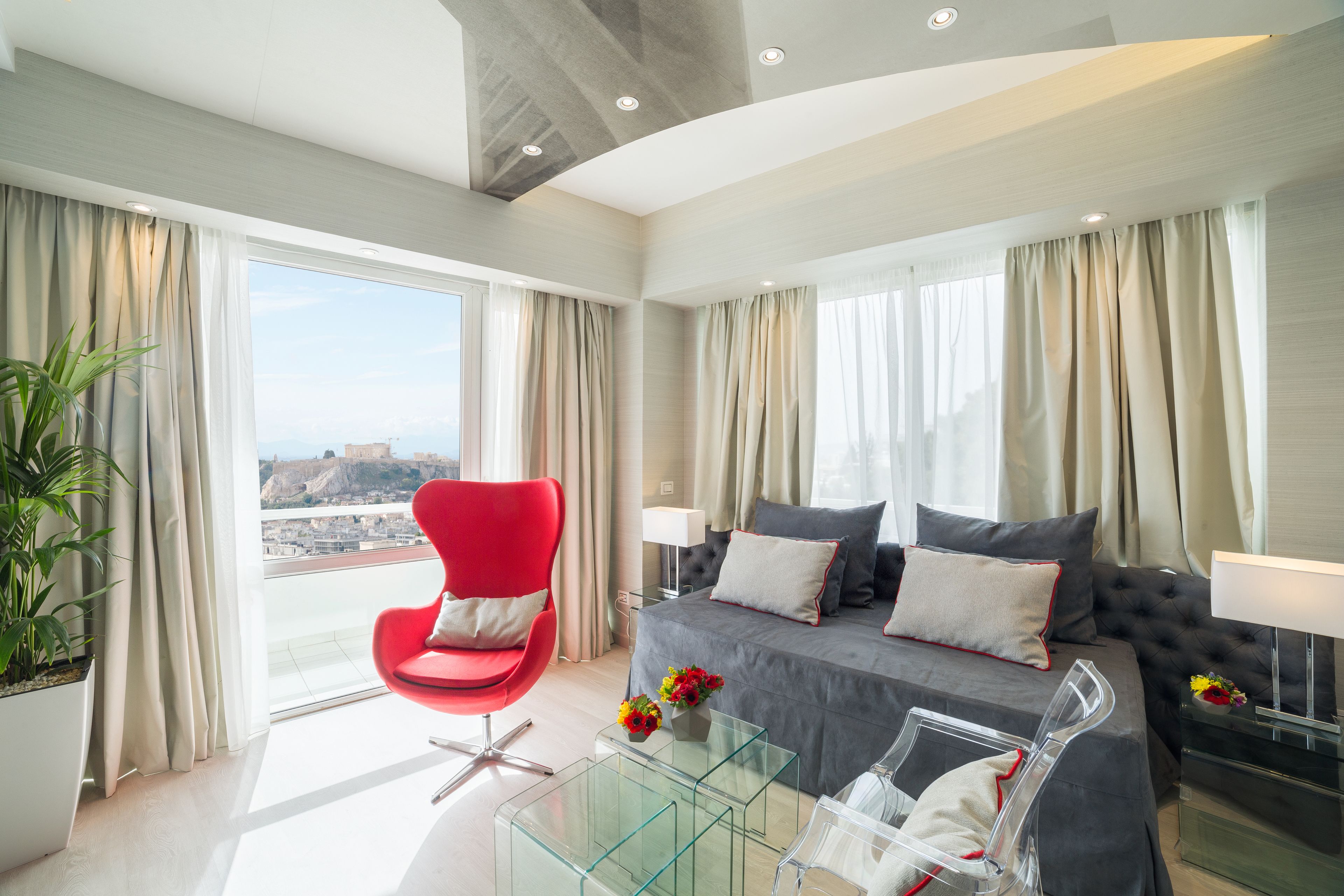 deluxe suite with corner balcony and panoramic acropolis view | view from room