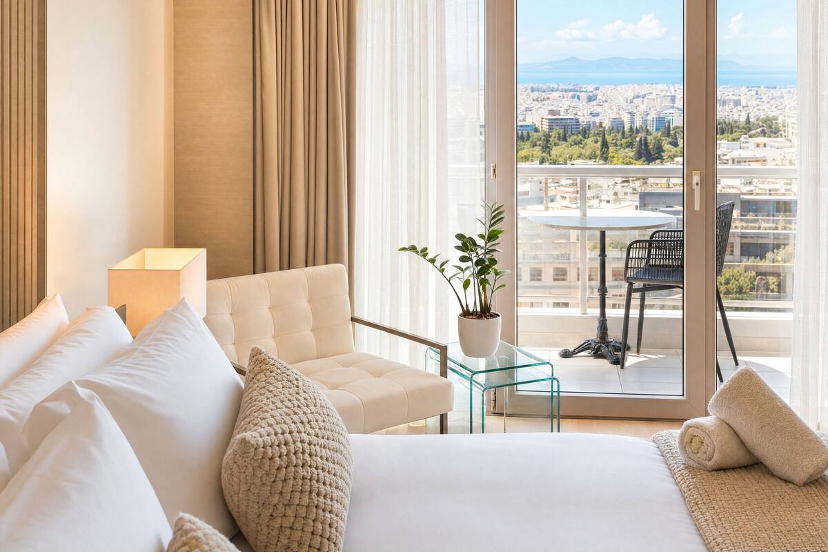 Premium Room with Private Balcony and Panoramic Acropolis View
