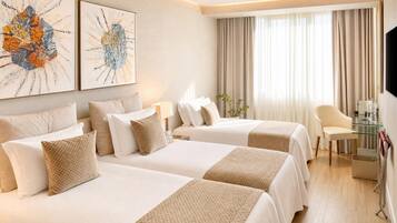 Basic Triple Room with Courtyard View | Premium bedding, minibar, in-room safe, desk