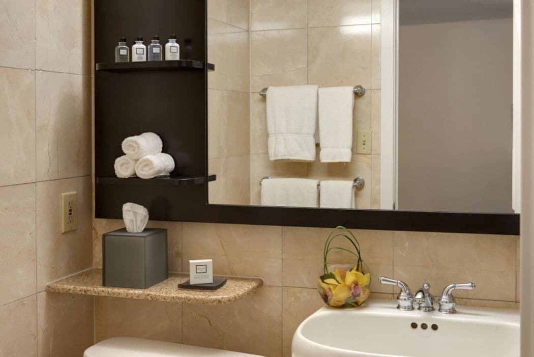 free toiletries, hair dryer, towels