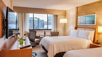 Standard Room, 2 Double Beds | Pillowtop beds, in-room safe, desk, laptop workspace