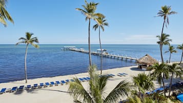 Private beach, sun loungers, beach umbrellas, beach towels