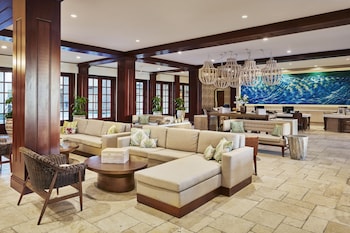Sitting area in hotel lobby at Cheeca Lodge & Spa