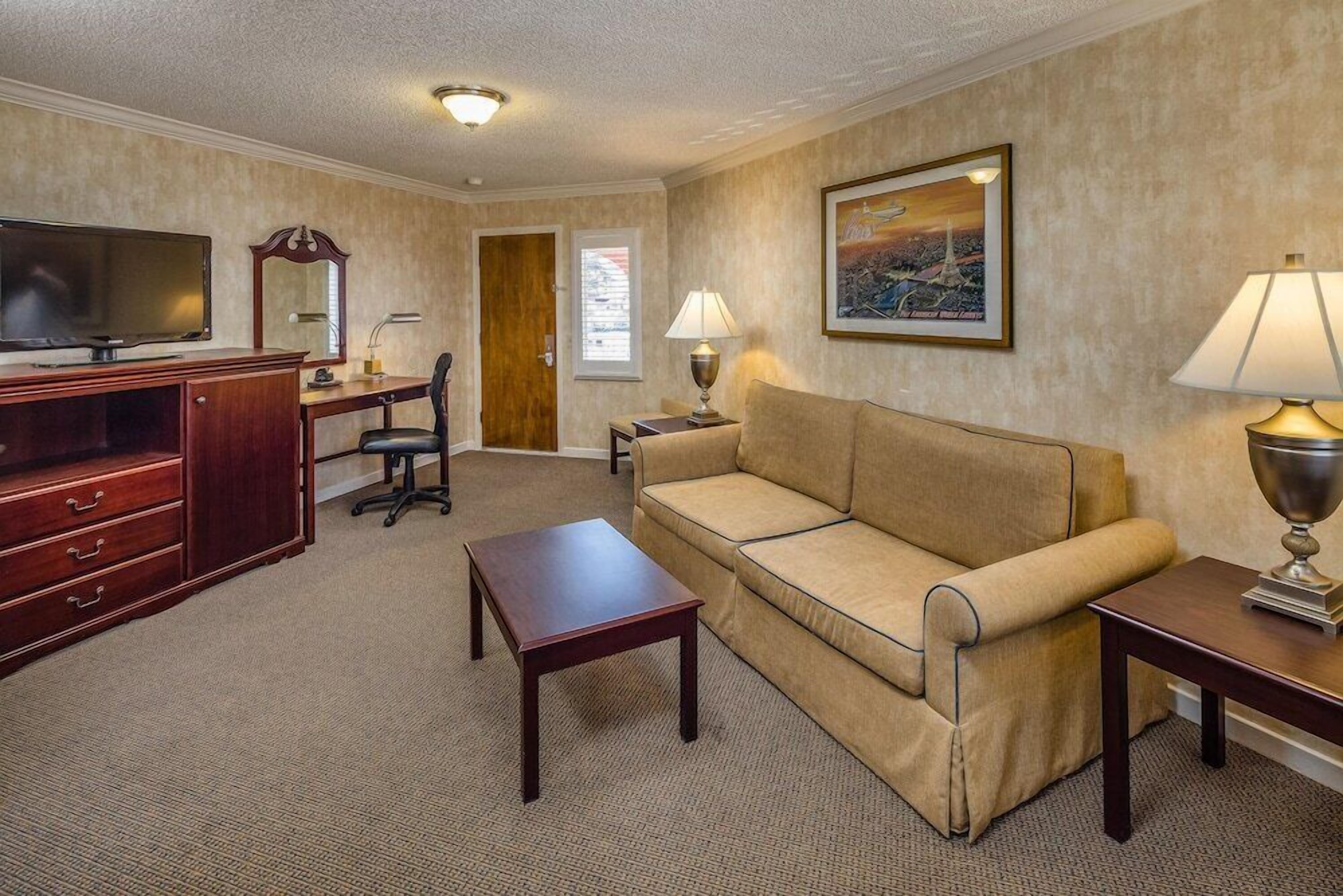 45-inch flat-screen TV with digital channels, TV