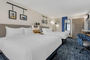 Room, 2 Queen Beds, Non Smoking (Efficiency) | Premium bedding, desk, laptop workspace, blackout curtains