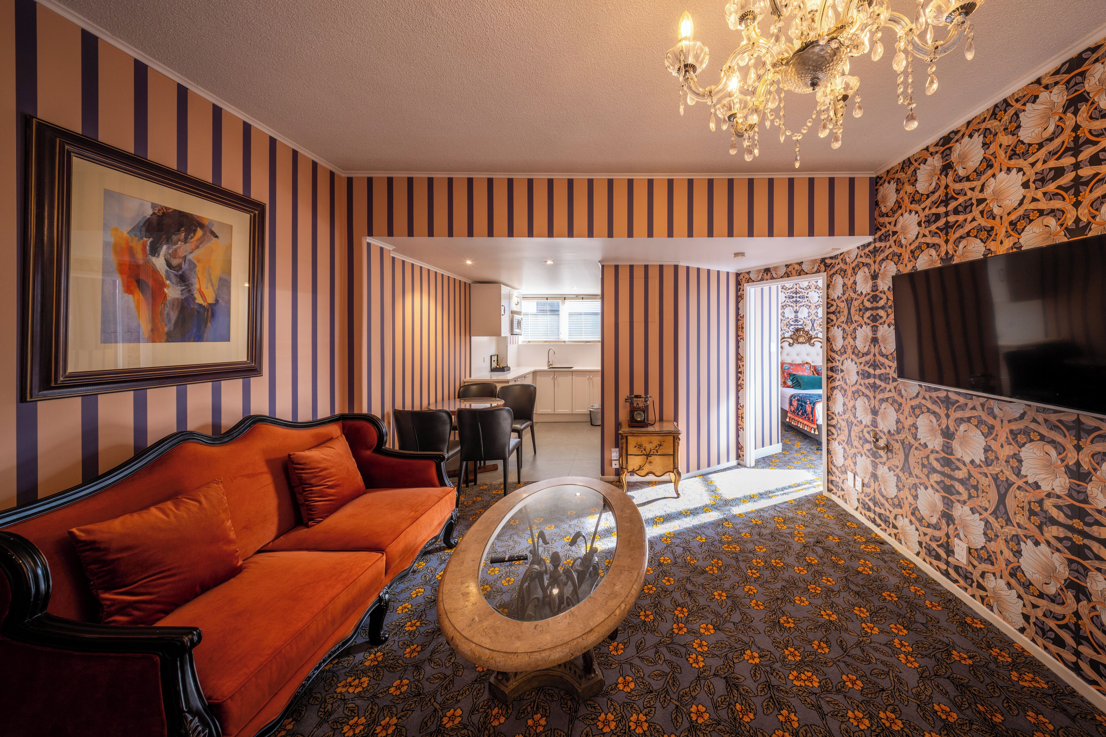 two bedroom suite (in adjacent building) | living area | lcd tv