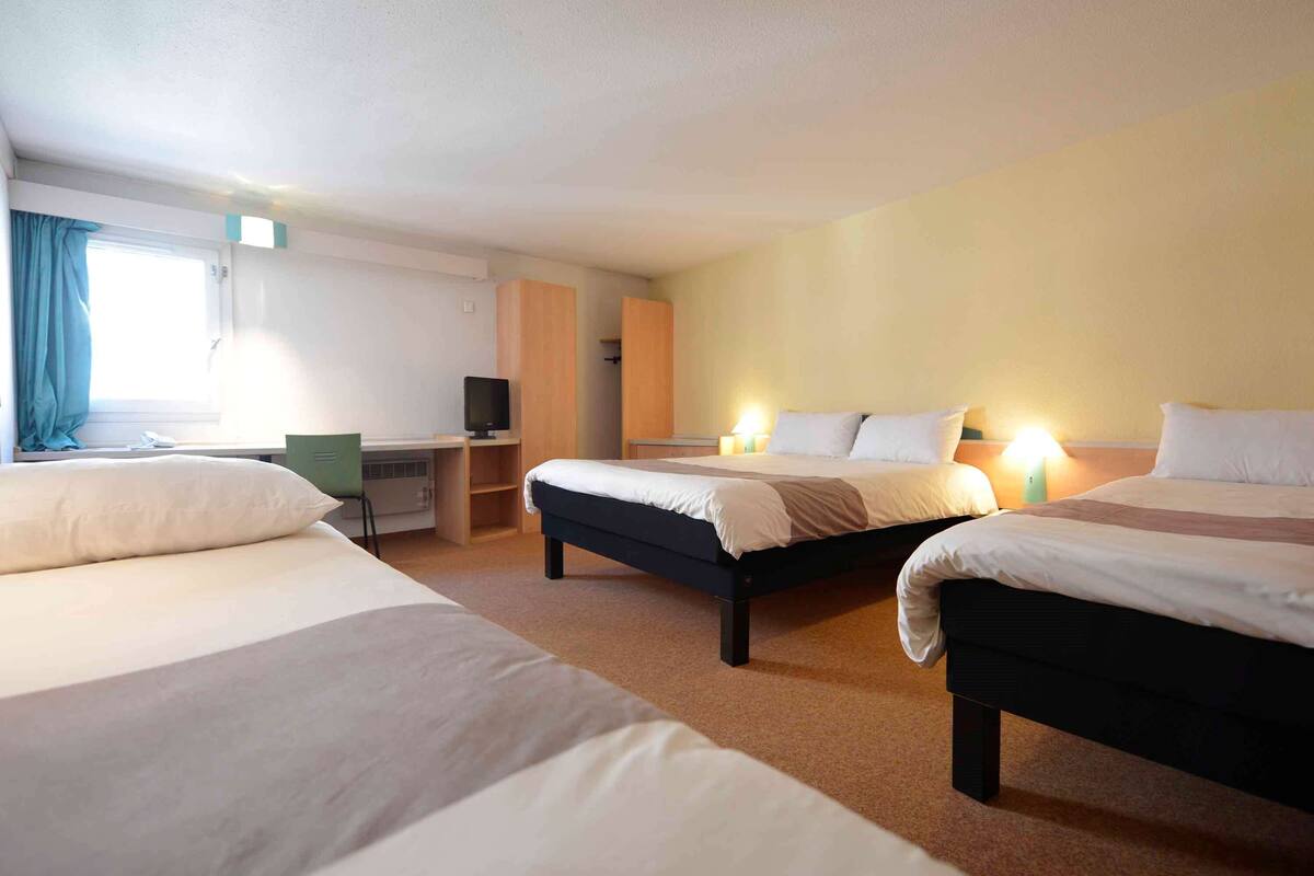 individually furnished, desk, blackout curtains, soundproofing