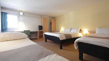 Individually furnished, desk, blackout drapes, soundproofing