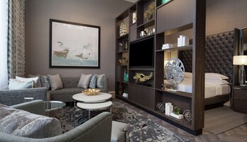 Presidential Suite, 1 Bedroom | Living area | 42-inch flat-screen TV with satellite channels, Smart TV