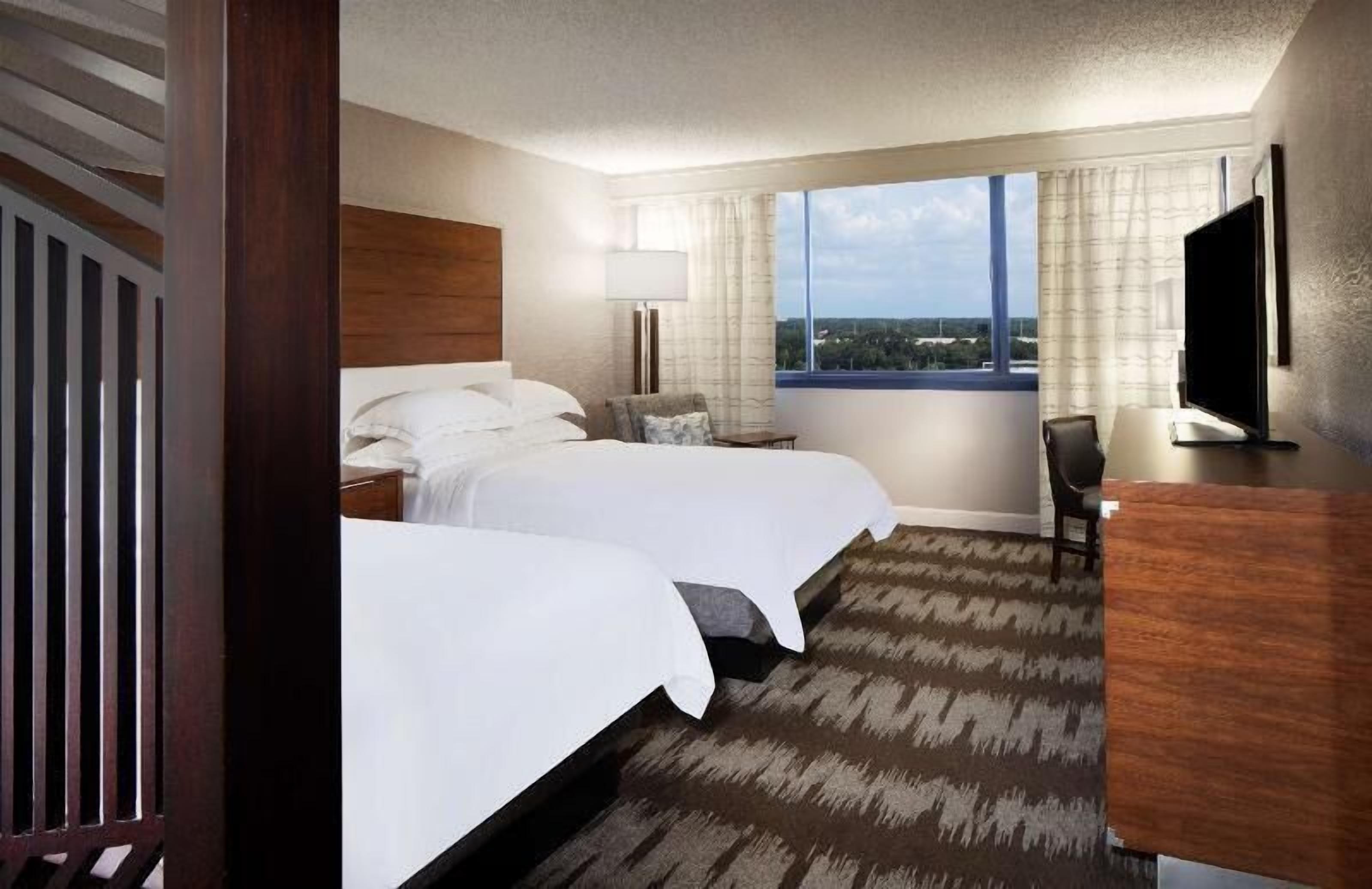 Premium bedding, down comforters, pillowtop beds, desk