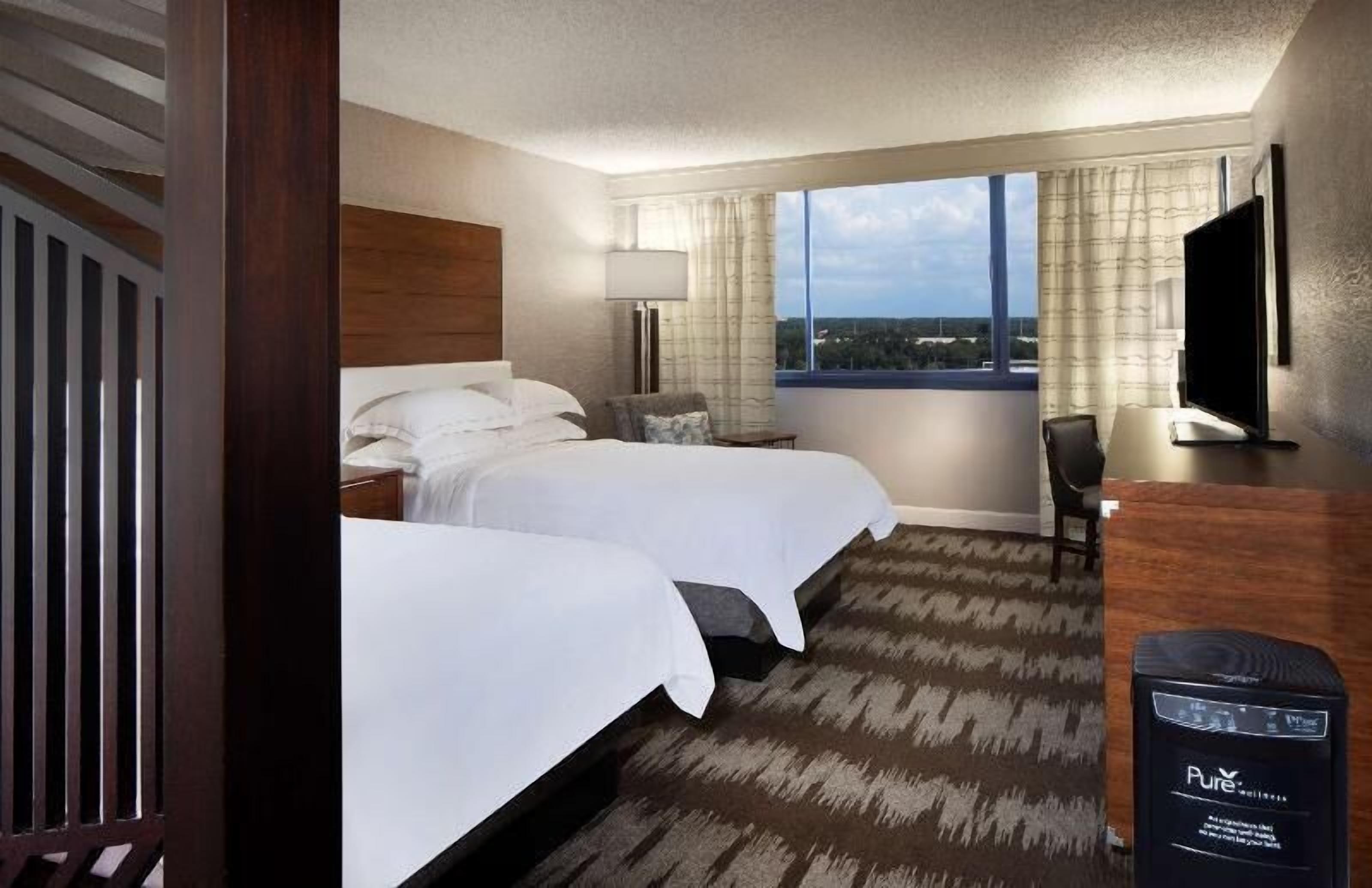 Premium bedding, down comforters, pillowtop beds, desk