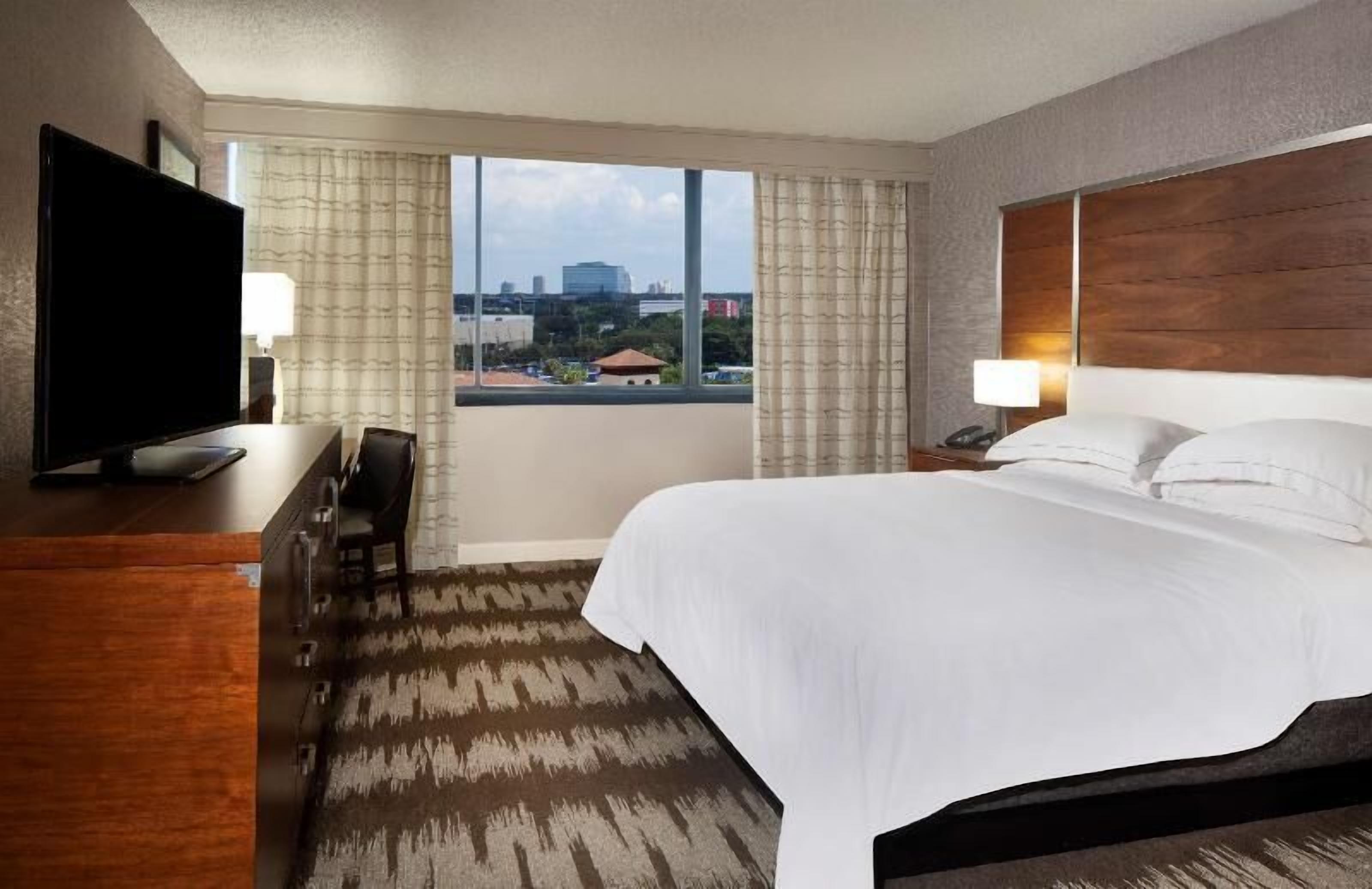 Premium bedding, down comforters, pillowtop beds, desk