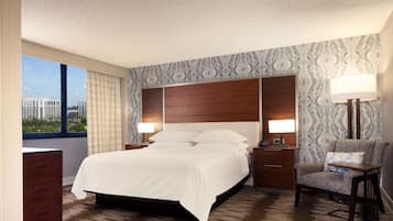 Premium bedding, down comforters, pillowtop beds, desk