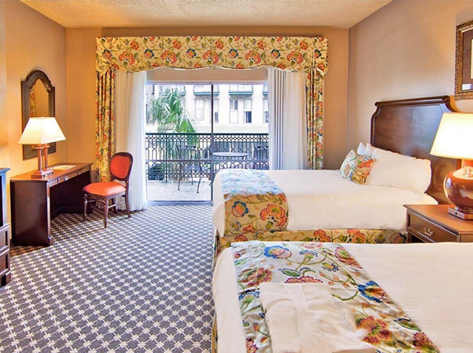 Classic Room, 2 Double Beds, Balcony | Desk, iron/ironing board, free WiFi, bed sheets