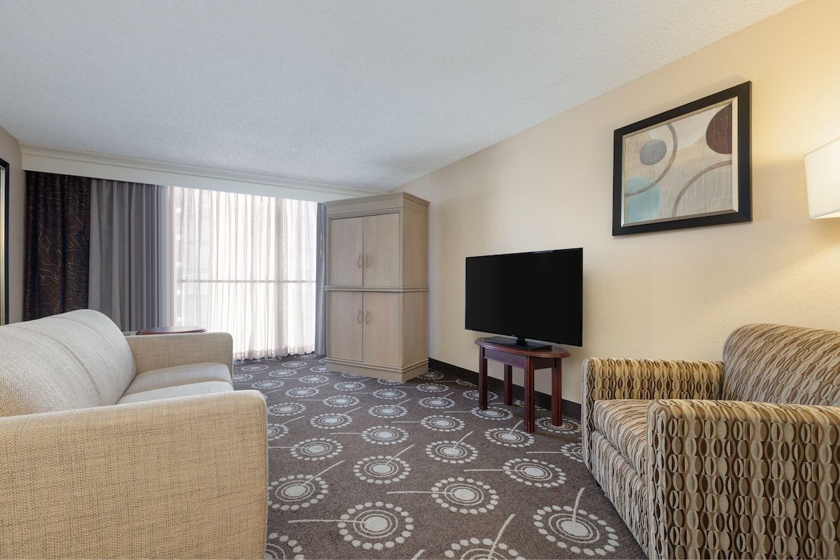 Junior Suite, 1 King Bed with Sofa bed, Hearing Accessible, Non Smoking (Tub w/ Grab Bars) | Premium bedding, desk, iron/ironing board, cribs (free)