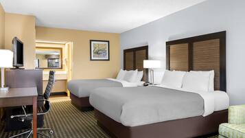 Standard Room, 2 Queen Beds, Smoking | Iron/ironing board, rollaway beds, free WiFi, bed sheets