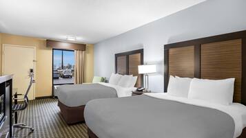 Standard Room, 2 Queen Beds, Non Smoking | Iron/ironing board, rollaway beds, free WiFi, bed sheets