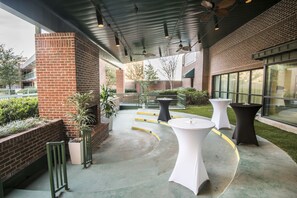 Outdoor banquet area