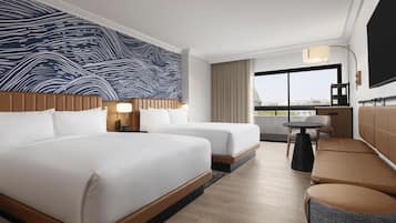 Room, 2 Katil Ratu (Queen) (Juliet Balcony) | Peralatan tempat tidur premium, gebar bulu kapas, busa memori