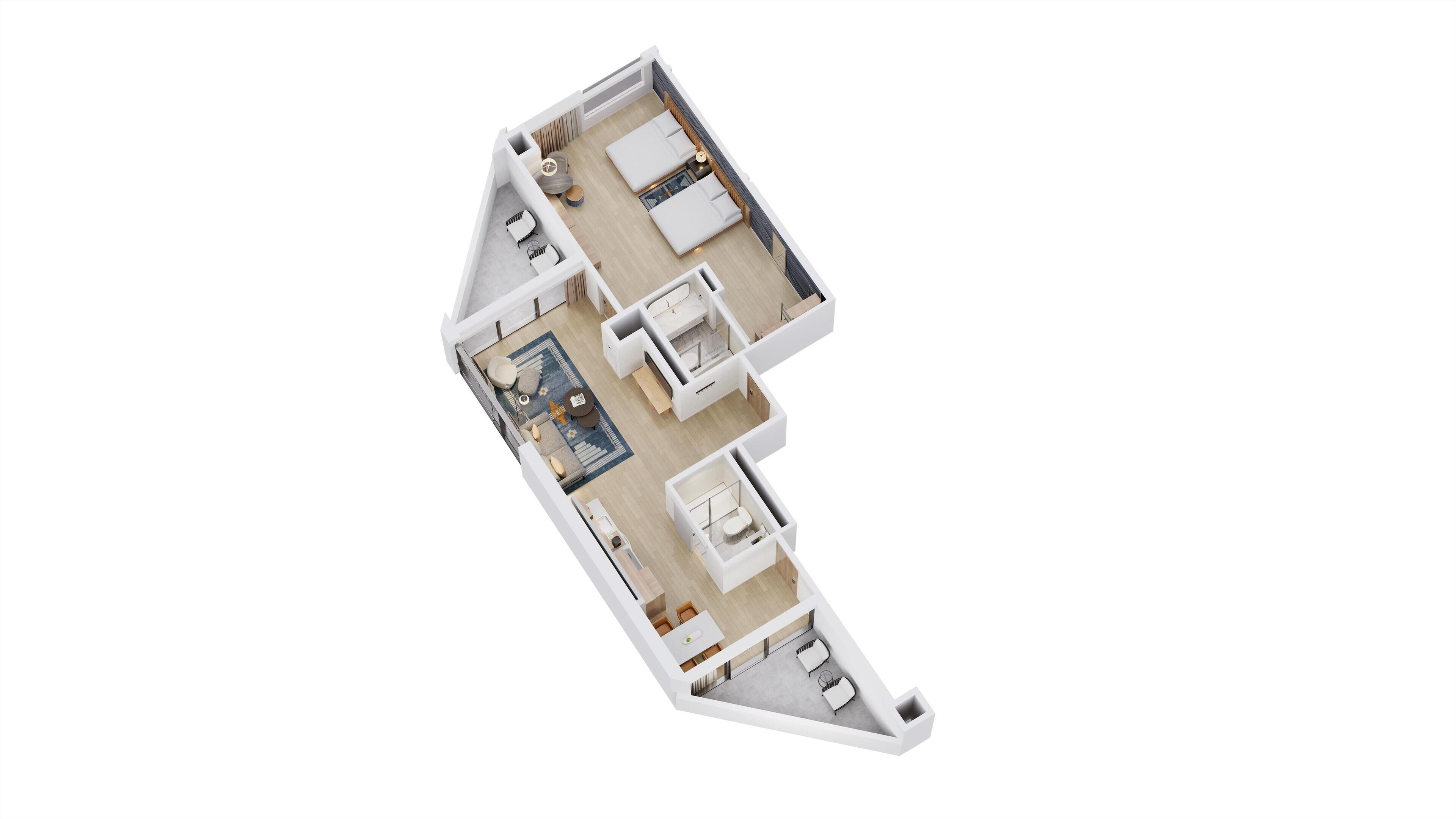 Suite, 2 Queen-Betten (Extended Stay) | Hochwertige Bettwaren, Daunenbettdecken