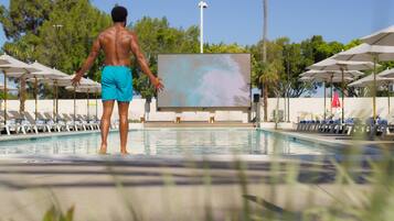 Outdoor pool, open 7:00 AM to 10:00 PM, cabanas (surcharge)