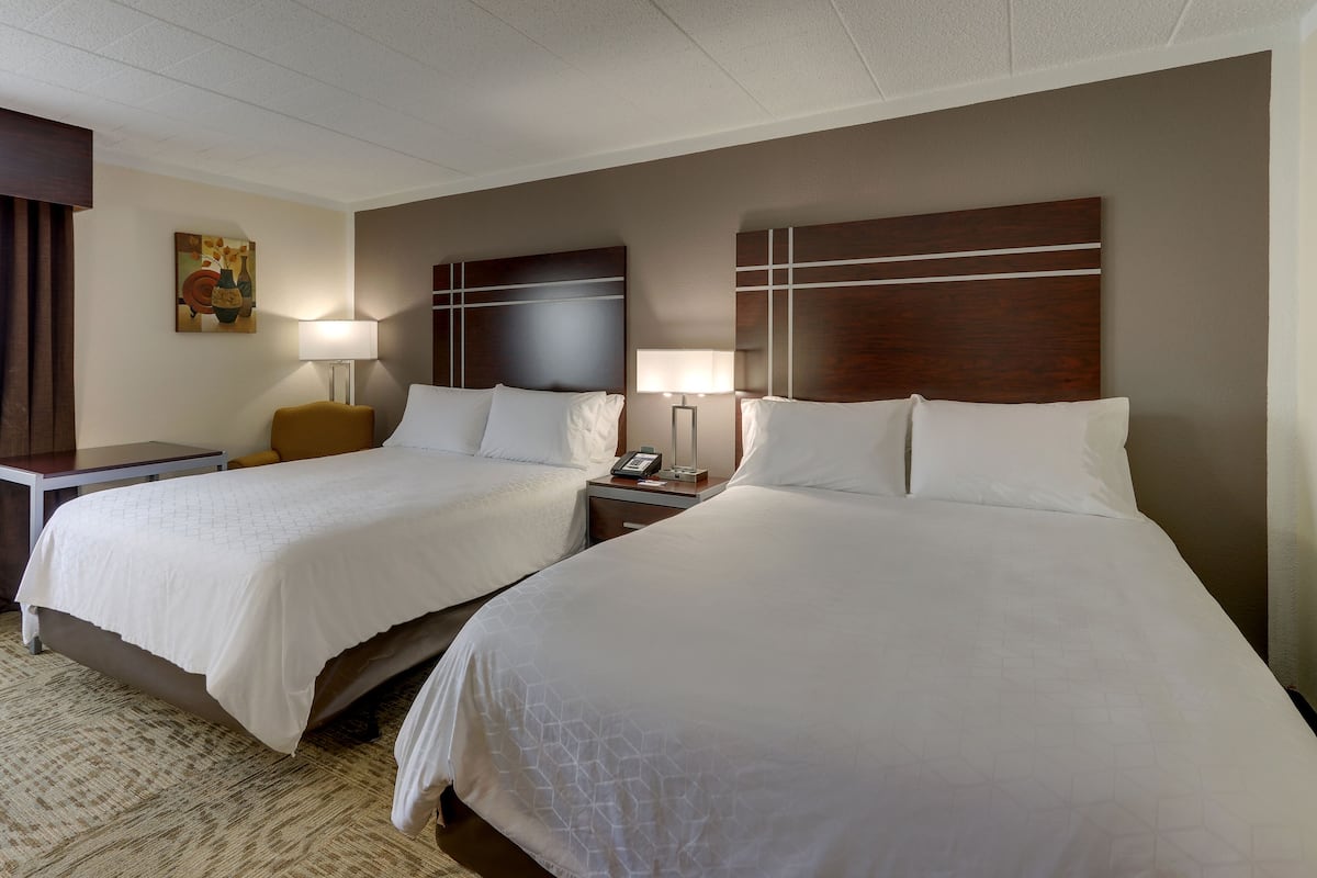 Premium bedding, desk, blackout curtains, iron/ironing board