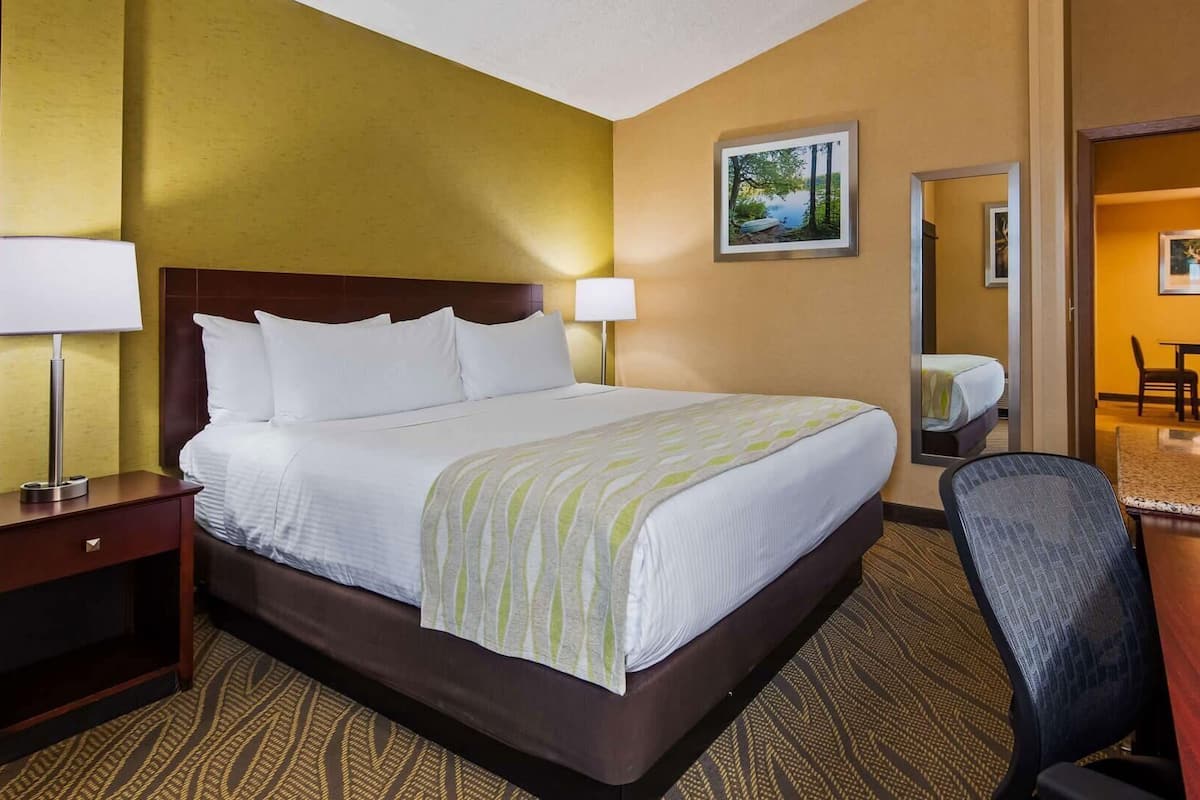 Hypo-allergenic bedding, in-room safe, desk, laptop workspace