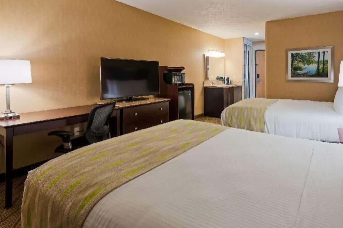 Hypo-allergenic bedding, in-room safe, desk, laptop workspace