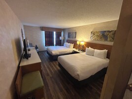 Standard Room, 2 Queen Beds, Non Smoking | Premium bedding, desk, blackout drapes, iron/ironing board