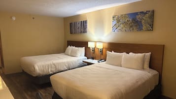 Standard Room, 2 Queen Beds, Non Smoking | Premium bedding, desk, blackout drapes, iron/ironing board